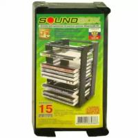Подставка для CD дисков CD-15 Sound Box на 15 боксов, чёрная