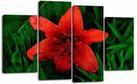 Модульная картина Тропический цветок (Размер: 100x60 cм., Материал: Натуральный холст)