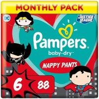 Pampers размер 6 (15+ кг), Baby-Dry Superhero, 88 штук, Подгузники Easy-Up Pull On