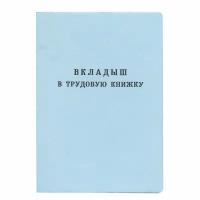 Бланк документа Вкладыш в трудовую книжку, 88х125 мм, гознак