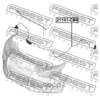 Тросик привода открывания замка капота, 21101CB8 FEBEST 21101-CB8