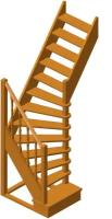 Деревянная межэтажная лестница ЛЕС-91 2925-3150 проем 1560-780, Сосна