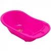 Ванна детская пластмассовая Широкая с водостоком (розовая) 55 л, 53х92х28 см