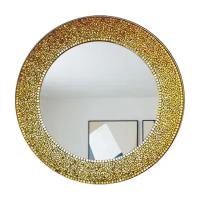 Зеркало интерьерное из золотой мозаики 