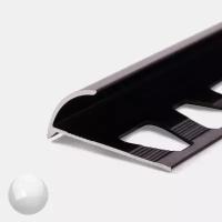 Алюминиевая раскладка для плитки h-6 мм., Серебро глян.