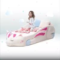 Детская кровать игрушка Romack Единорожка Dasha с ящиком для белья и матрасом 70*170 см