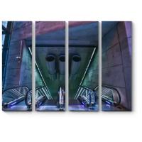 Модульная картина Picsis Современный эскалатор в метро (60x45)