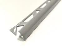 Профиль полукруглый внешний алюминиевый для плитки до 10 мм, длина 2,7м, светло-серый Ral 7035
