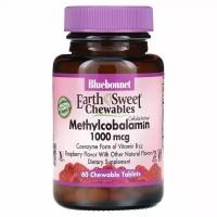 Bluebonnet Nutrition, EarthSweet Chewables, Methylcobalamin, Raspberry, 1,000 mcg, 60 Chewable Tablets