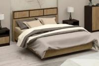 Двухспальная парящая кровать Флоренция 160*200 Дуб венге/Дуб крафт золотой