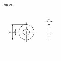 Шайба кузовная увеличенная А4 DIN9021 26,0 упаковка 1/10