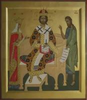 Икона Предста Царица (рукописная) 27-31 см