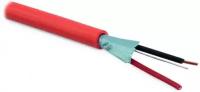 Hyperline ASC-2x2x0.6-PVC-RD J-Y(ST)Y Монтажный кабель с электростатической экранировкой для пожарной сигнализации, 2x2x0.6, F/UTP, однопроволочные жилы (solid), для внутренней прокладки (-5 °C - +50 °C), PVC, красный