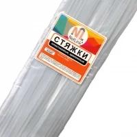 Кабельные стяжки NetLink Хомут nylon (100 шт., белый/черный) 4.0х250(ч)
