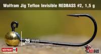 RedBass Джиг-головка Вольфрамовая Teflon №2 Gold/Black 1,5гр 5шт/уп