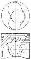 Поршень 79.50 0.50 Цена За 1 Шт 3 4 Цил. NURAL арт. 87-114907-70