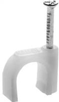 Скоба-держатель для круглого кабеля, 12 мм, 60 шт, с оцинкованным гвоздем, Stayer