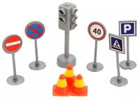 Набор: светофор + дорожные знаки на блистере