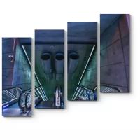 Модульная картина Picsis Современный эскалатор в метро (80x69)