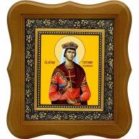 Татиана Николаевна Романова, великая княжна. Икона на холсте. (10 х 12 см / В фигурном киоте под стеклом)