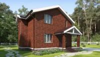 Проект жилого дома STROY-RZN 15-0017 (140,75 м2, 8,7*10,26 м, керамический блок 440 мм, облицовочный кирпич)
