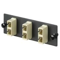 PANDUIT FAP6WEIDSC Панель OPTICOM для 6 SC дуплексных многомодовых оптических адаптеров с муфтами из фосфористой бронзы (слоновая кость) (замена на FAP6WEIDSCZ)