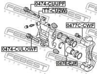 Скоба суппорта переднего FEBEST 0477CCWF