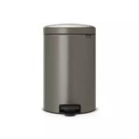 Бак для мусора Brabantia Newicon, 20л, с педалью, платиновый 114045