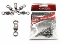 Вертлюг Namazu ROLLING RIBBED SWIVEL, латунь, цв. BN, р. 4/0, test-125 кг (уп.5 шт)