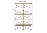 Леса строительные (ДхВ) 6х10 метра с 3 ярусами настилов