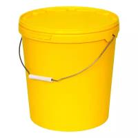 Бак для медицинских отходов Респект класс Б 20 л желтый с ручкой