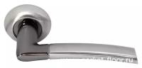Ручка дверная на розетке Morelli DIY MH-06 SN/BN Белый никель/Черный никель