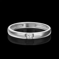 PLATINA jewelry Обручальное кольцо из белого золота с бриллиантом 01-1543-00-101-1120-30, размер 16,5