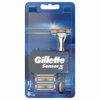 Gillette - Станок для бритья Sensor3 станок+6 кассет