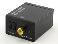 Переходник-конвертер Аудио S/PDIF(Toslink + RCA (F)) -> 2xRCA (F), питание USB5V2A