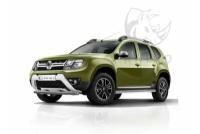 Пороги труба из стали с серым полимерным покрытием d63 (вариант 2) Duster Renault 2015-2020