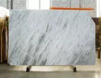 Слэб из мрамора Бьянко Каррара (Bianco Carrara) толщина 20 мм полированный (цена указана в $)