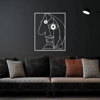 Чертеж, декоративное панно, Искусство Пикассо (белый цвет), DXF для ЧПУ станка
