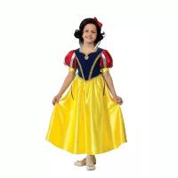 Детский карнавальный костюм Принцесса Белоснежка желтый/синий, рост 122 см