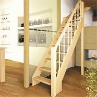 Деревянная межэтажная лестница Лес-715 (поворот 90 градусов)