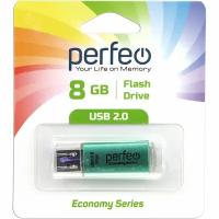 Флешка 8GB USB2 Perfeo E01 Green
