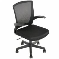 Кресло офисное easy chair 304 lt серое черное сетка ткань пластик