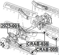 сайлентблок подвески FEBEST CRAB038