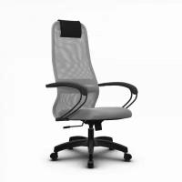 Кресло руководителя Метта SU-B-8 100/001 (SU-BP-8 Pl) офисное, обивка: текстиль, цвет: 24-светло-серый