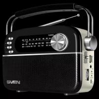 Радиоприёмник SVEN SRP-505 чёрный (4 Вт, FM/AM/SW, USB, SD/microSD, Bluetooth, 1200 мАч)