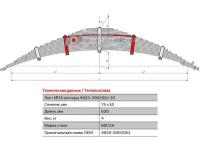 Лист №13 Рессора передняя для грузовиков производства ПАО КамАЗ 65115, 53229, 6540 18 листов
