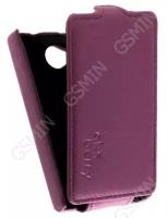 Кожаный чехол для Nokia Asha 503 Dual Sim Aksberry Protective Flip Case (Фиолетовый)