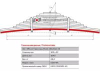 Лист №1 Рессора задняя для грузовиков производства ПАО КамАЗ 6522 13 листов