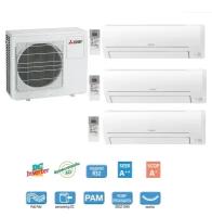 Mitsubishi Electric Мульти сплит система Mitsubishi Electric MXZ-3HA50VF+MSZ-HR25VF+MSZ-HR25VF+MSZ-HR25VF (25м2+25м2+25м2)