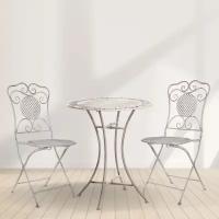 Edelman Комплект садовой мебели Ферарра: 1 стол + 2 стула, белый *